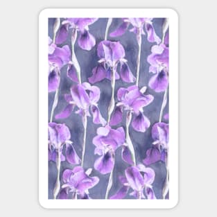 Simple Iris Pattern in Pastel Purple Sticker